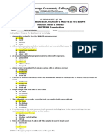 MIDTERM Examination: Spreadsheet (It 53