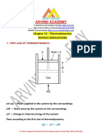 Arvind Academy: Chapter 12 - Thermodynamics Physics Derivations