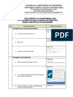 Lembar Verifikasi TUK Skema Programmer Untuk Asesi