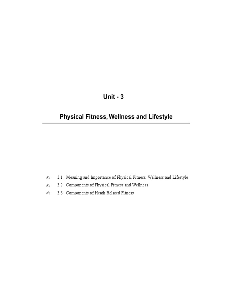Chapter 3 Physical Fitness Wellness And Lifestyle Pdf Physical