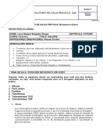 Relatório prática -Bioquímica clínica - 01