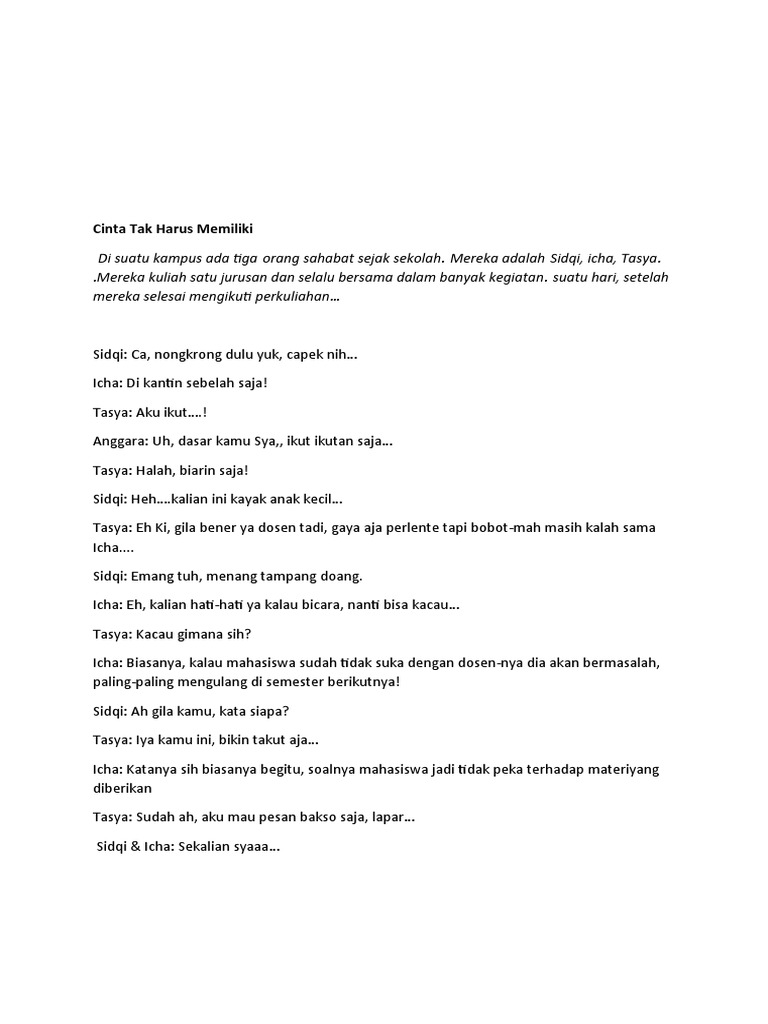 Cinta Tak Harus Memiliki | PDF | Puisi