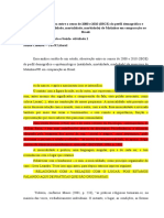 Análise comparativa do perfil demográfico e epidemiológico de Matinhos e Brasil entre 2000-2010