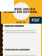 Lingkungan, Analisis Internal Dan Eksternal