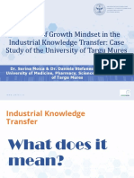 The Role of Growth Mindset in The Industrial Knowledge Transfer