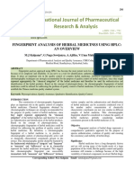 HPLC fingerprint analysis overview herbal medicines quality control