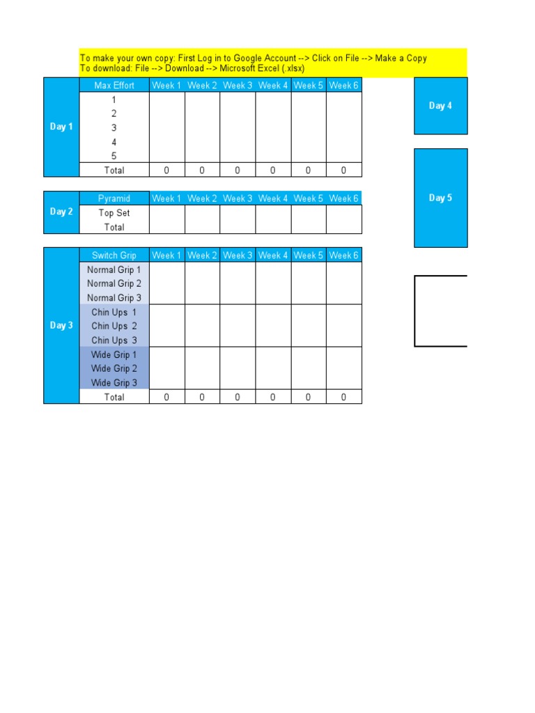 Armstrong Pull Up Program - DrWorkout - Fitness | PDF