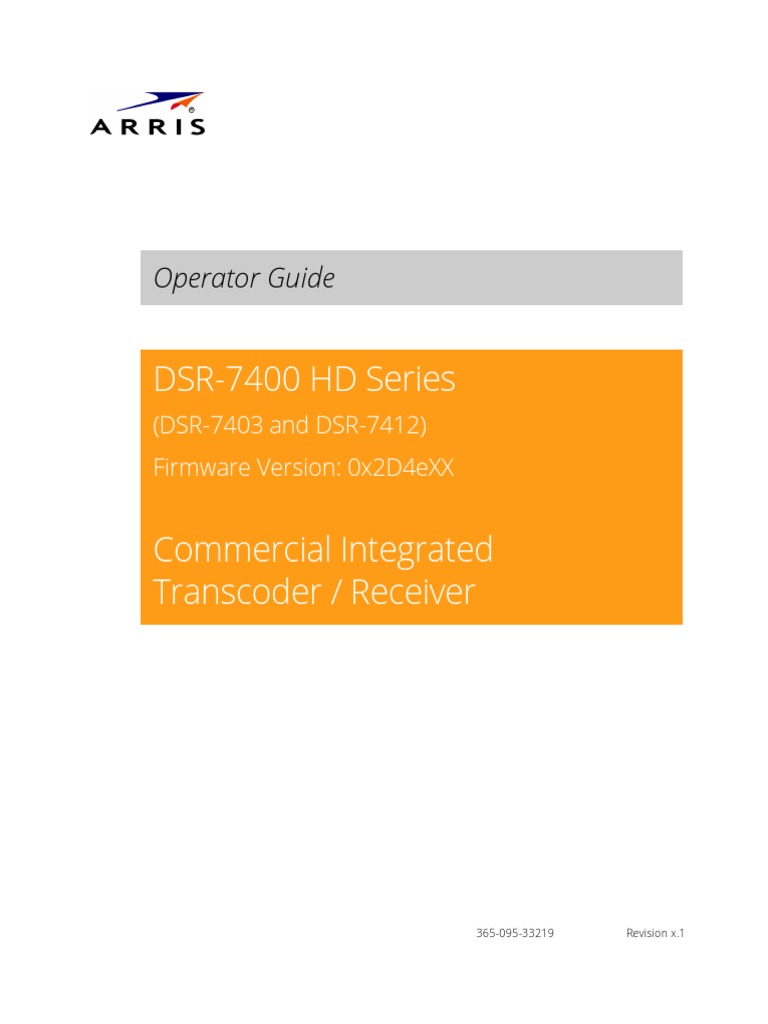 DSR-7400 HD Series Operator Guide | PDF | Menu (Computing ...