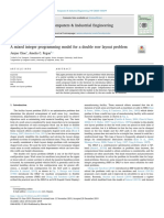 A Mixed Integer Programming Model For A Double Row Layout Problem