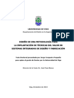 Diseño de Una Metodología Para La Implantación de Técnicas Del Valor en Sistemas Integrados de Diseño y Fabricación