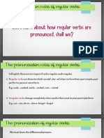 The Pronunciation Rules of Regular Verbs