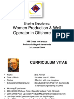 Women Production & Well Operator in Offshore