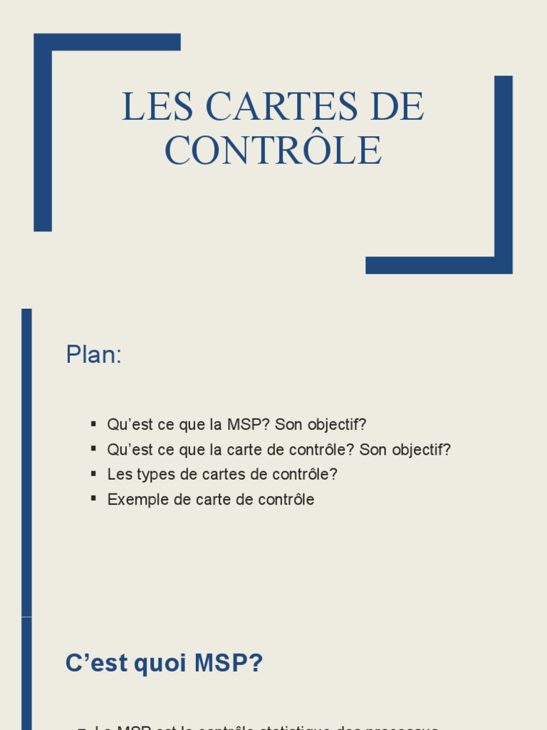 Cartes de Contrôle en MSP | PDF | Analyses
