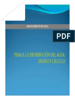 Tema 8 B - La Distribución Del Agua-Diseño y Calculo Completo