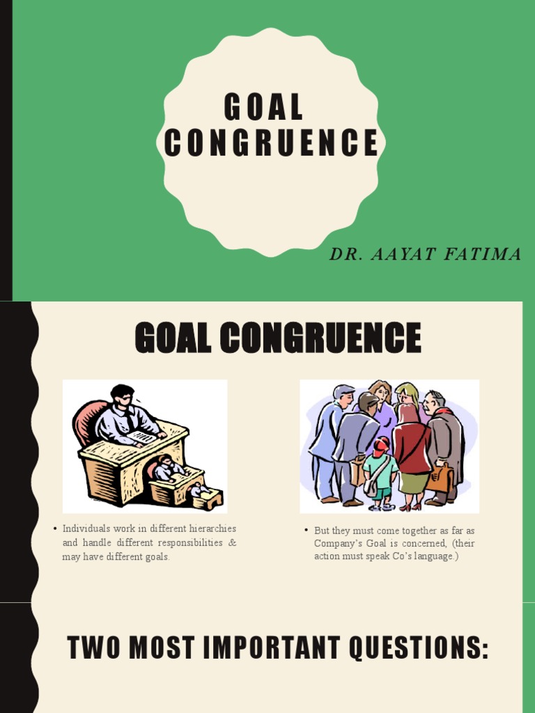 3. Goal congruence PDF Organizational Structure Goal