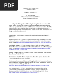 China and Africa - Bibliography