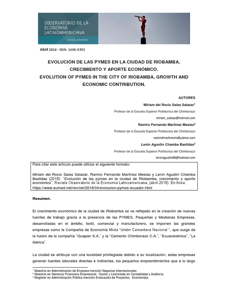Evolucion Pymes Ecuador | PDF | Pequeñas y medianas empresas | Business