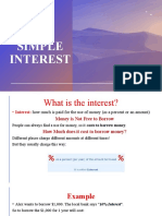 Calculate simple interest earned or owed