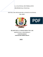 Escuela Nacional de Formación Profesional Policial Silabo Gestion Seguridad I-2022