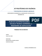 Universitat Politècnica de València: Plan de Autoprotección de La Escuela Técnica Superior de Ingeniería de Edificación