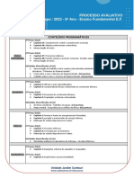 Processo Avaliativo 2 Etapa / 2022 - 8º Ano - Ensino Fundamental E.F