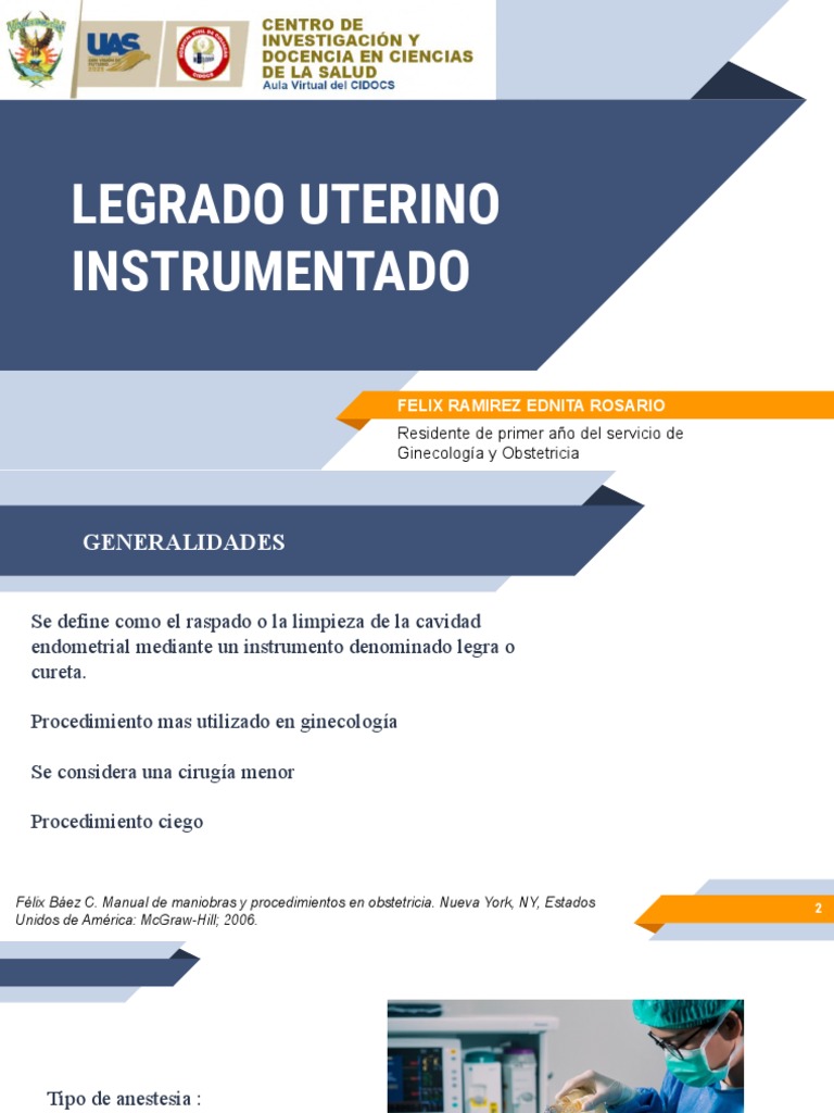 Legrado Uterino Instrumentado | PDF | Mamíferos Hembras | Medicina CLINICA