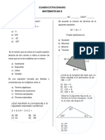 Examen Extraordinario Matematicas