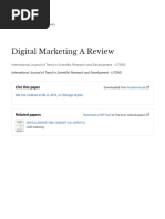 Digital Marketing A Review: Cite This Paper