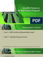 Scientific Trends On DA-BAR Project Proposal: Engr. Arnold T. Tanondong