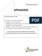 Speaking: Practice Test Webset Euroexam Level C1