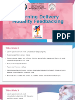 Learning Delivery Modality Feedbacking