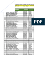 Lista de estudiantes a vacunarse martes 05 de octubre de 2021 en el Colegio Carmen Mora de Encalada