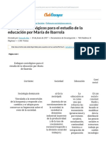 Enfoques Sociológicos para El Estudio de La Educación Por María de Ibarrola - Documentos de Investigación - Gonzalo Bas
