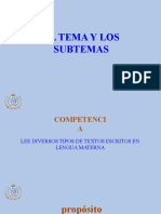 El Tema y Los Subtemas