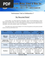 Performance Task in Mathematics 5 "My Recycled Robot"