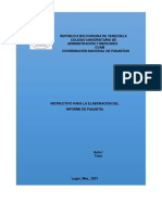 Instructivo para La Elaboración Del Informe de Pasantías