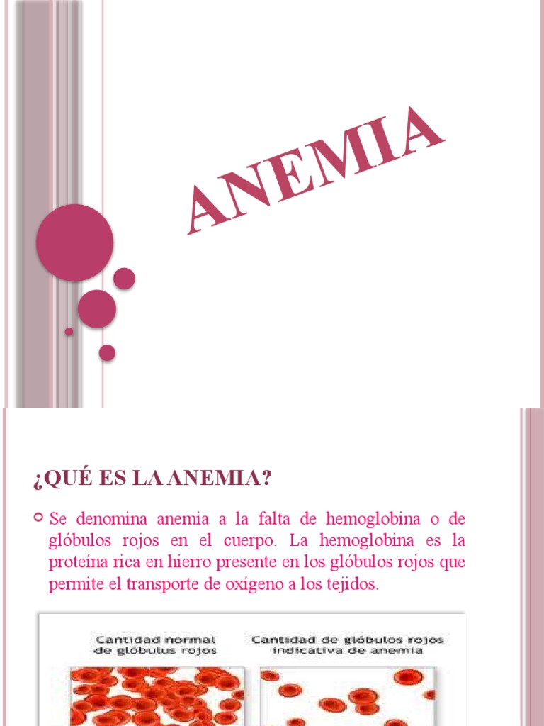 Tipos y tratamiento de la anemia | PDF | Anemia | Glóbulo rojo