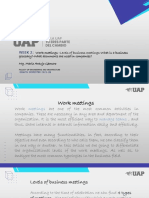 Week 2:: Work Meetings - Business Glossary?-What Documents Are Used in Companies? Mg. Mario Araujo Gamero