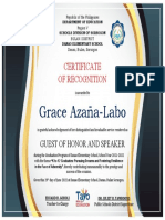 Certificate of Recognition For Guest of Honor and Speaker Template 1