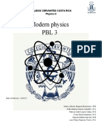 Modern Physics PBL 3: Colegio Cervantes Costa Rica Physics II