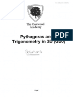 G20 HIGHER Pythagoras and Trigonomtery in 3D SOLUTIONS