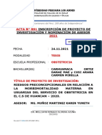 ACTA #891 INSCRIP PROYECTO INVEST y ASESOR - CARHUAMACA ORTIZ DANAE MAE y CUSI ARANA CARMEN MIRELLA