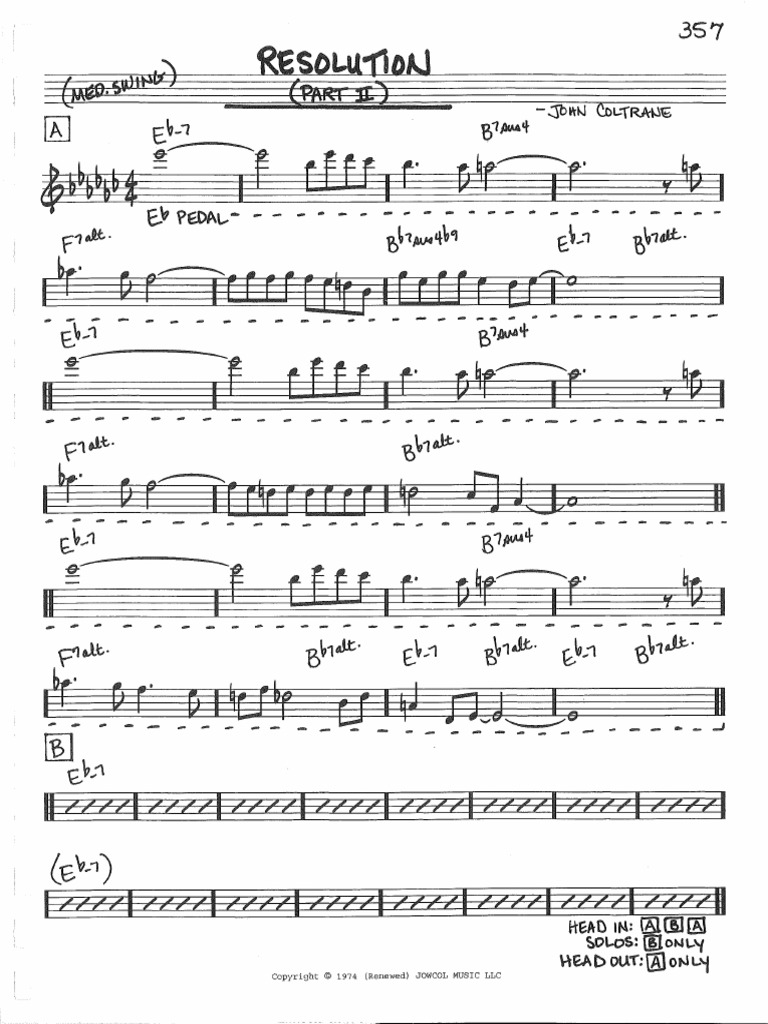 Resolution - A Love Supreme Part 2 | PDF