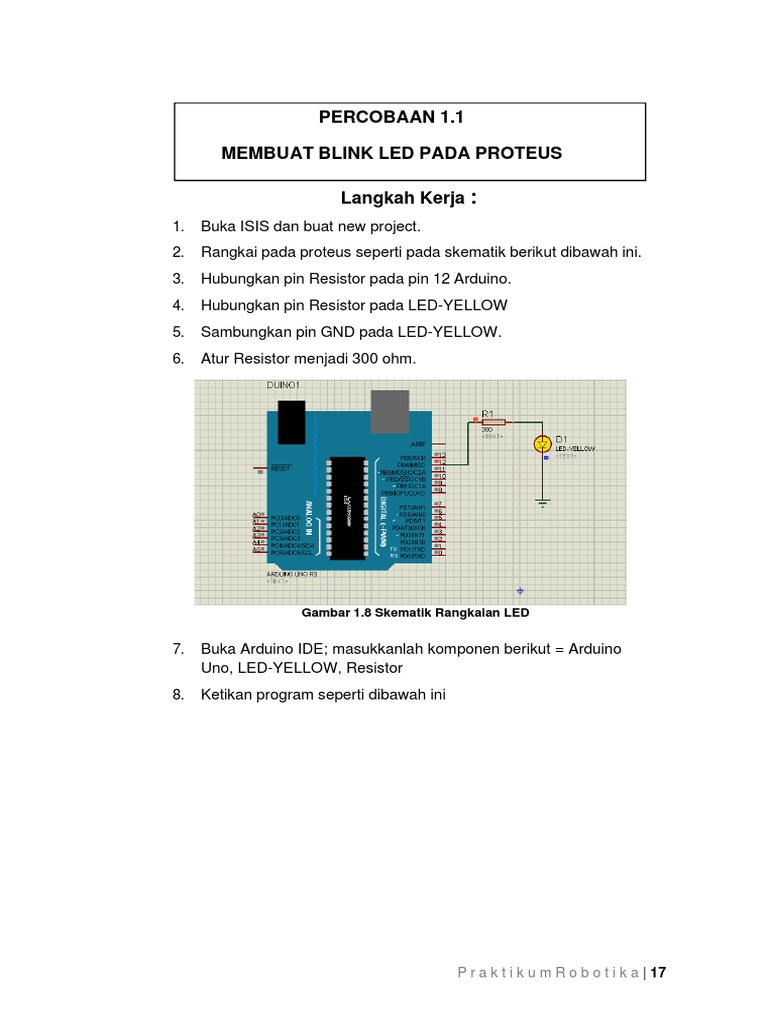 Praktikum Blink LED dengan Arduino | PDF | Teknologi & Rekayasa