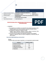 Material Informativo: Proporcionalidad: Magnitudes Proporcionales Y Reparto Proporcional