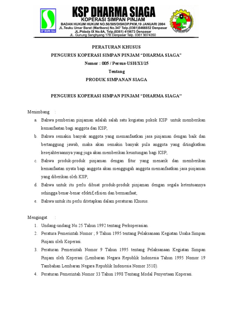 Simpanan Siaga | PDF