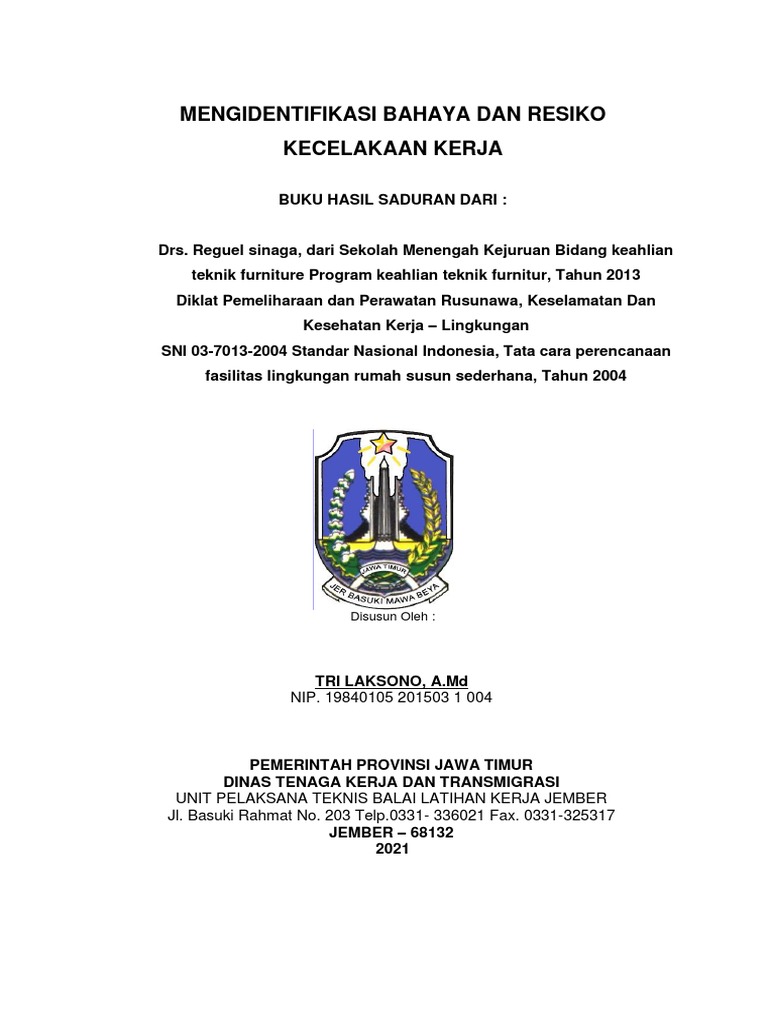 Buku 2 Menidentifikasi Bahaya Dan Resiko Kecelakaan Kerja Pdf