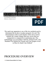 Field Density Test (FDT) Using Sand Cone Method: Soil Mechanics Laboratory Balmores, Janmar Luisce I