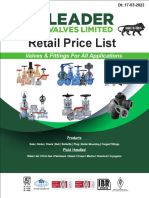 Retail Price List for Valves & Fittings