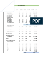 Measurement sheet details construction dimensions